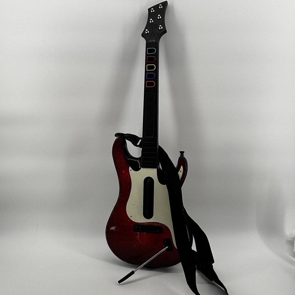 Guitar Band Hero 5 Red Guitar Nintendo Wii Untested